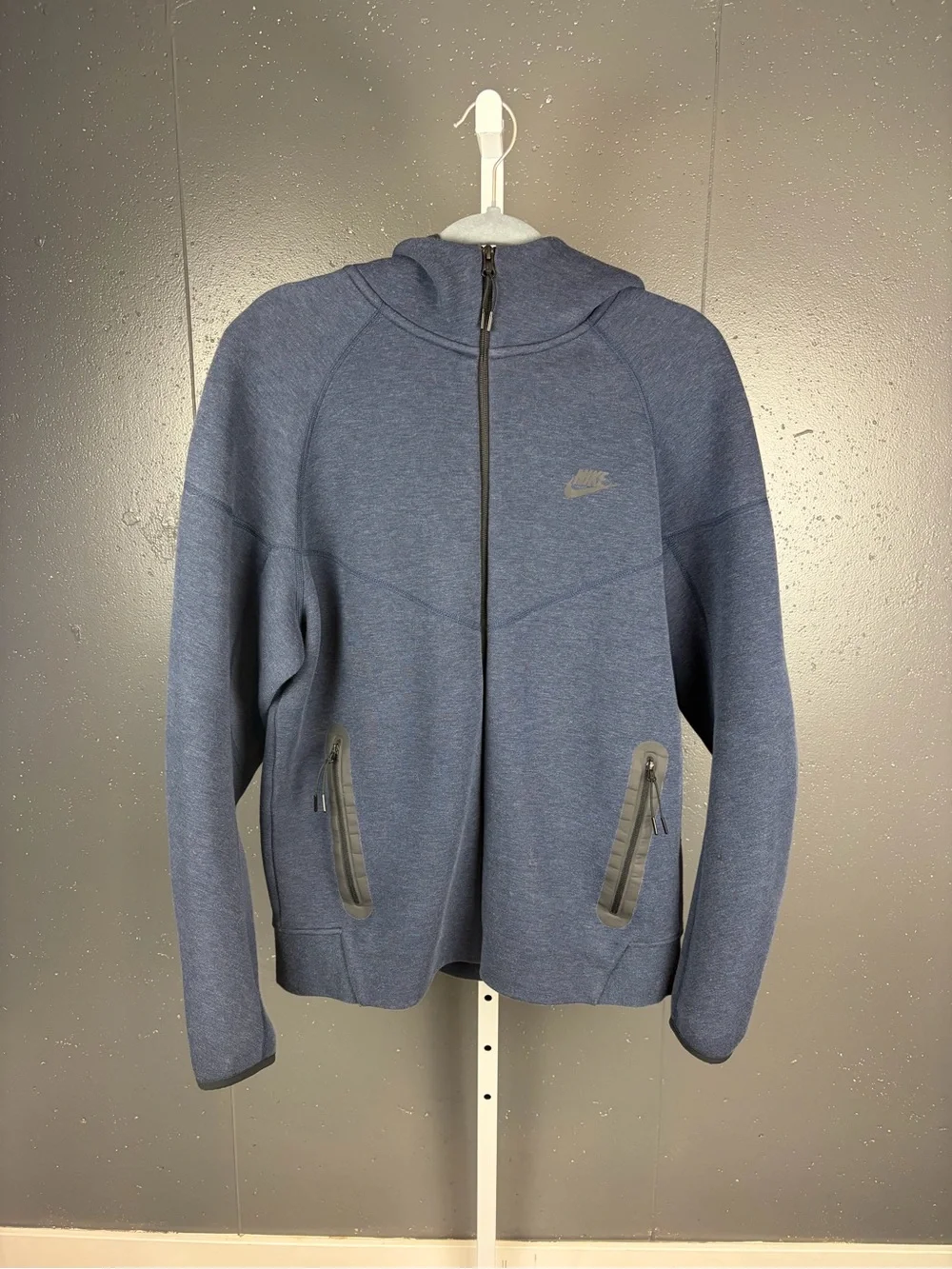Nike Heather Navy Full-Zip Hoodie